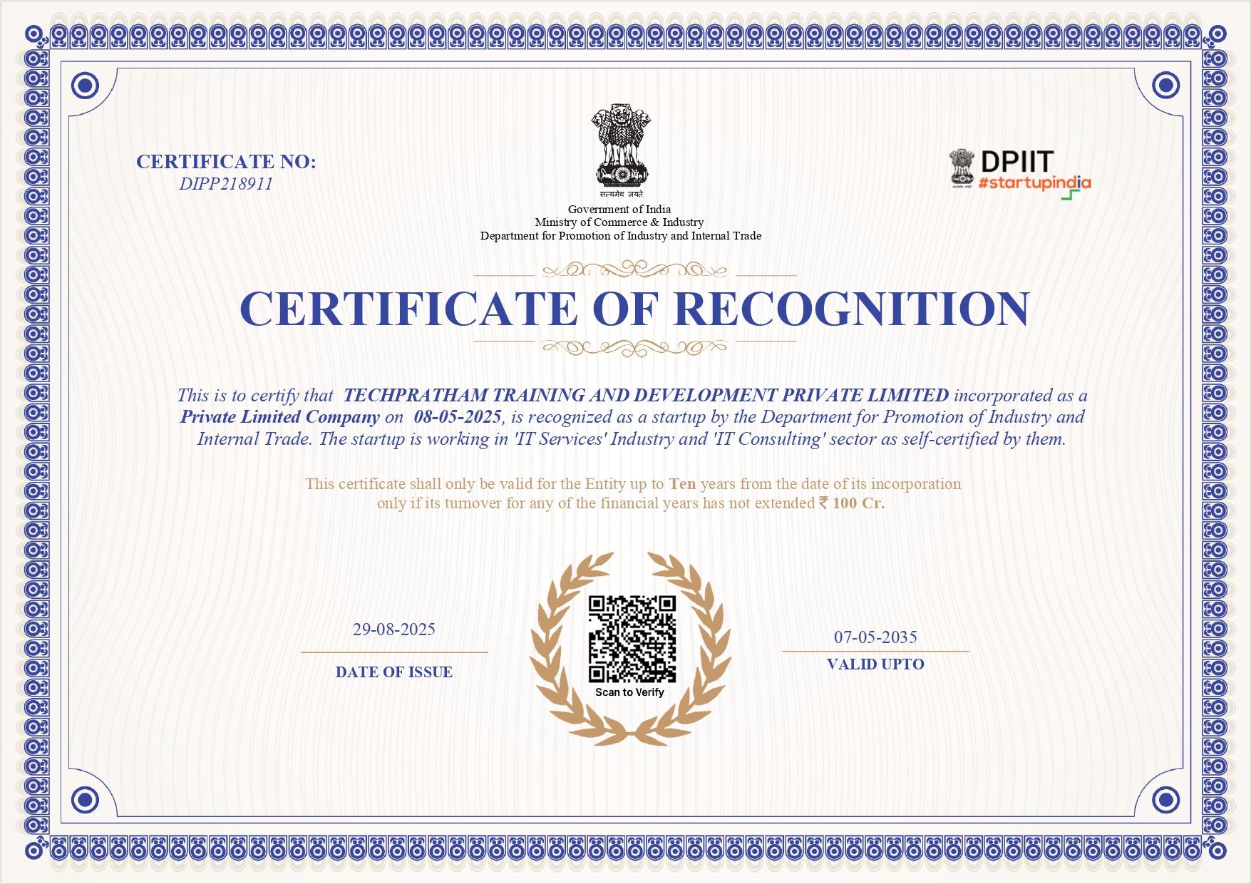 DPIIT Recognition