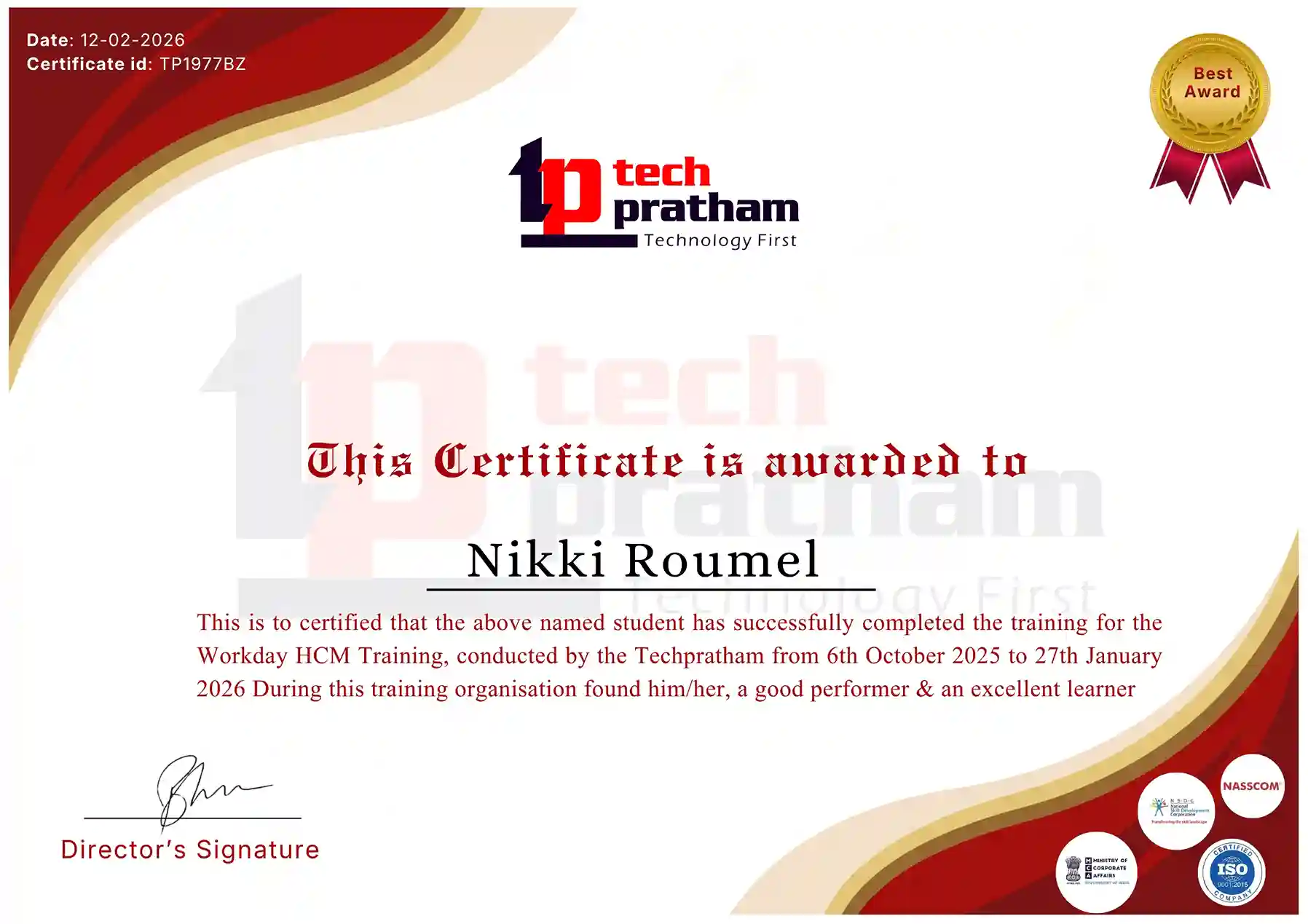 Certificate
